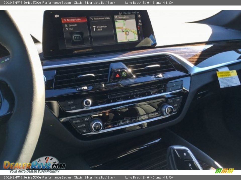 2019 BMW 5 Series 530e iPerformance Sedan Glacier Silver Metallic / Black Photo #6