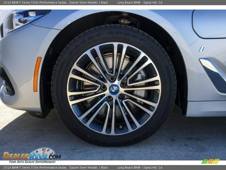 2019 BMW 5 Series 530e iPerformance Sedan Glacier Silver Metallic / Black Photo #9