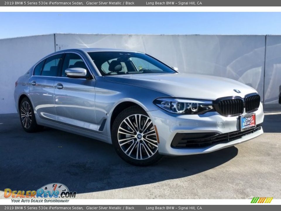 2019 BMW 5 Series 530e iPerformance Sedan Glacier Silver Metallic / Black Photo #12