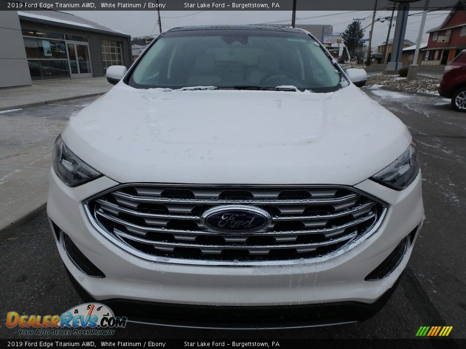 2019 Ford Edge Titanium AWD White Platinum / Ebony Photo #2
