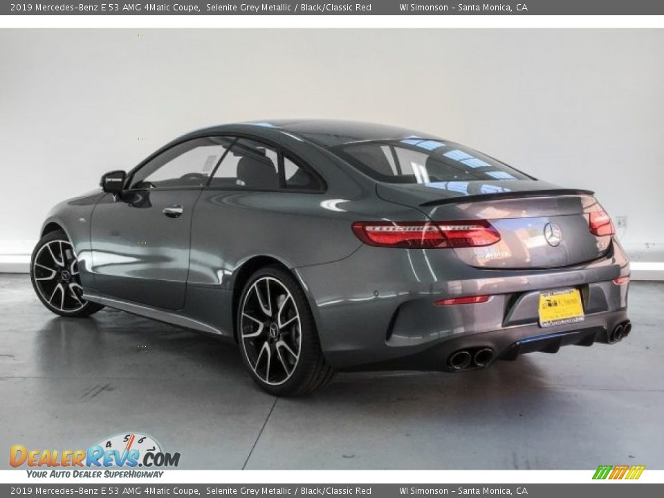 2019 Mercedes-Benz E 53 AMG 4Matic Coupe Selenite Grey Metallic / Black/Classic Red Photo #2