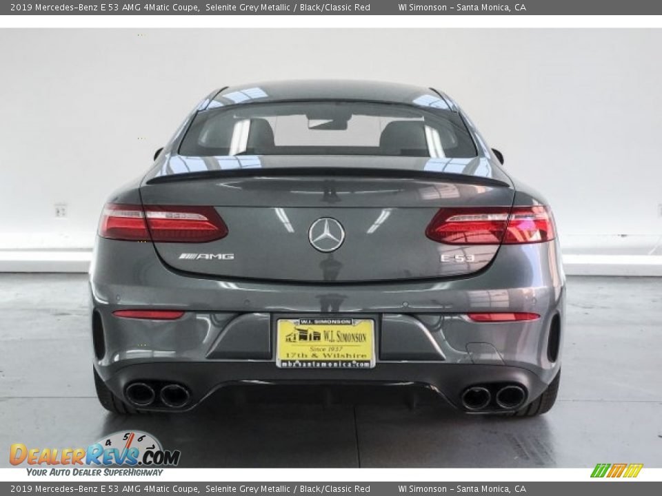 2019 Mercedes-Benz E 53 AMG 4Matic Coupe Selenite Grey Metallic / Black/Classic Red Photo #3
