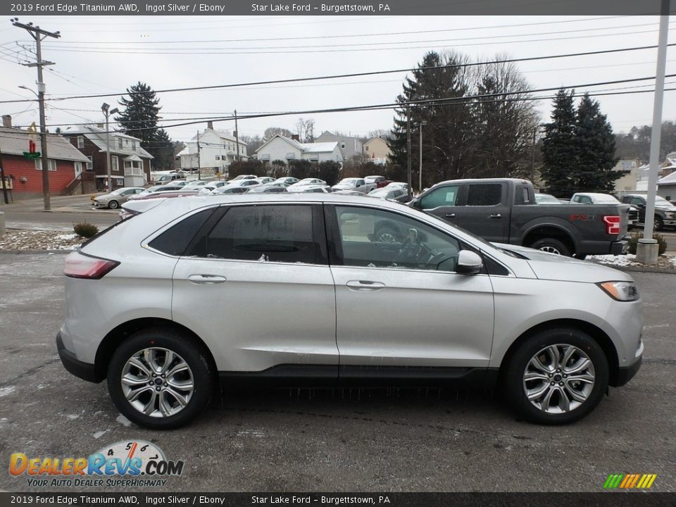2019 Ford Edge Titanium AWD Ingot Silver / Ebony Photo #4