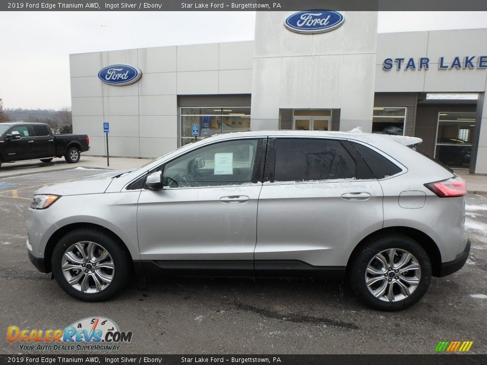 2019 Ford Edge Titanium AWD Ingot Silver / Ebony Photo #9