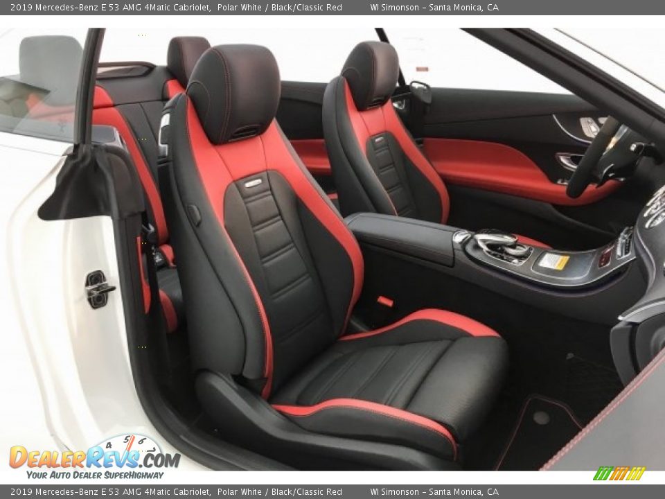 Black/Classic Red Interior - 2019 Mercedes-Benz E 53 AMG 4Matic Cabriolet Photo #5