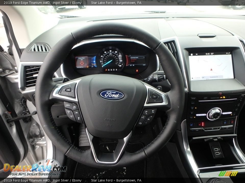 2019 Ford Edge Titanium AWD Ingot Silver / Ebony Photo #17