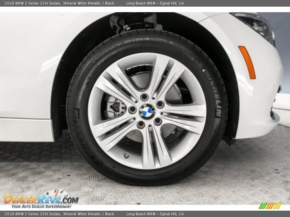 2018 BMW 3 Series 330i Sedan Mineral White Metallic / Black Photo #8