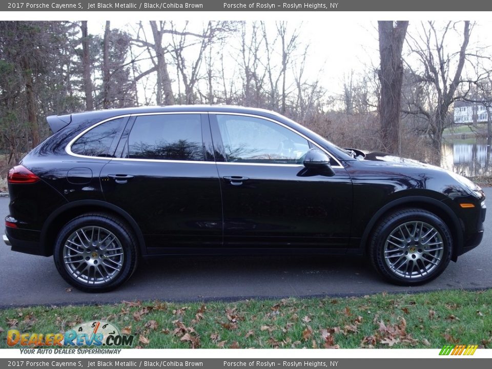 2017 Porsche Cayenne S Jet Black Metallic / Black/Cohiba Brown Photo #7