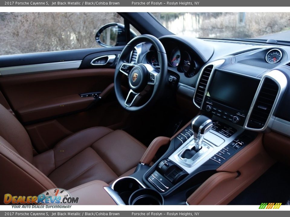 2017 Porsche Cayenne S Jet Black Metallic / Black/Cohiba Brown Photo #17