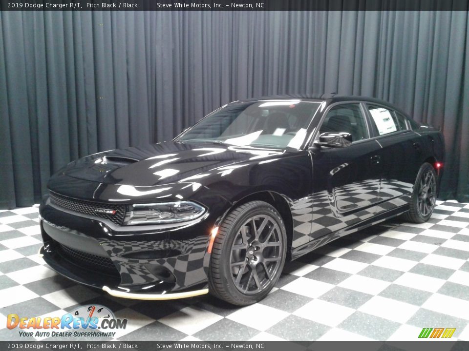 2019 Dodge Charger R/T Pitch Black / Black Photo #2