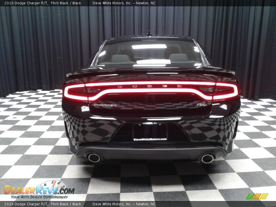 2019 Dodge Charger R/T Pitch Black / Black Photo #7
