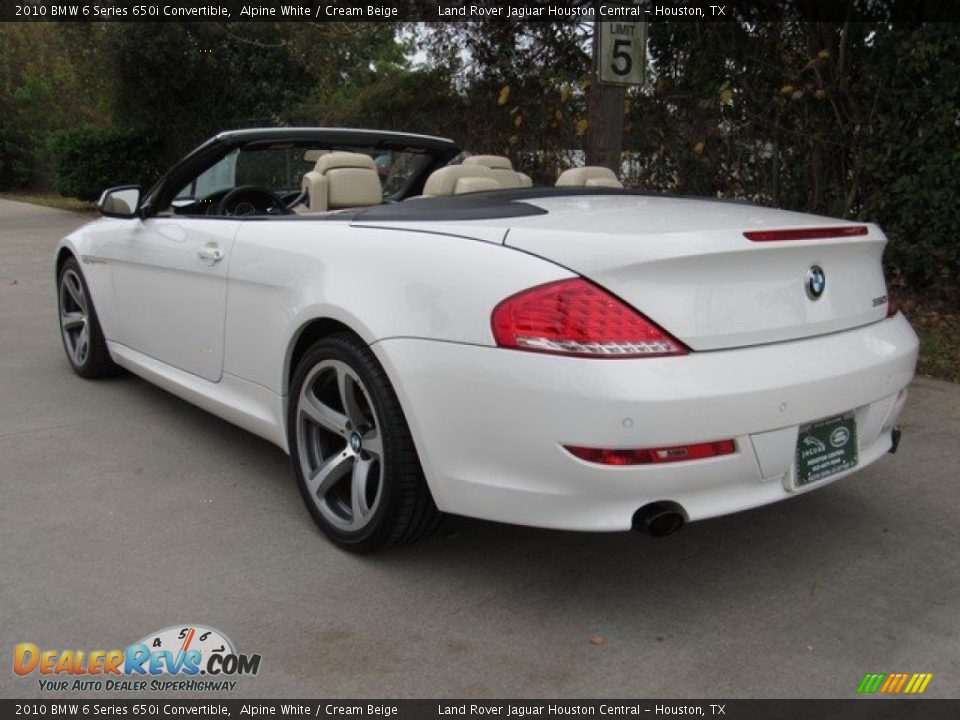 2010 BMW 6 Series 650i Convertible Alpine White / Cream Beige Photo #2
