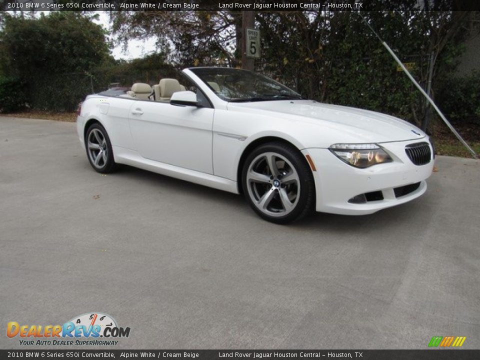 2010 BMW 6 Series 650i Convertible Alpine White / Cream Beige Photo #6