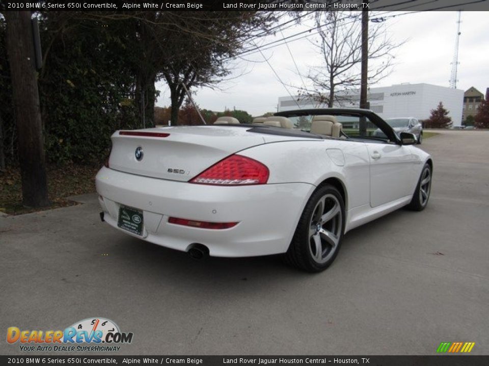 2010 BMW 6 Series 650i Convertible Alpine White / Cream Beige Photo #8