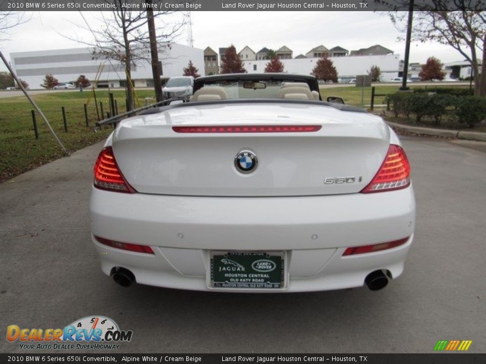 2010 BMW 6 Series 650i Convertible Alpine White / Cream Beige Photo #10