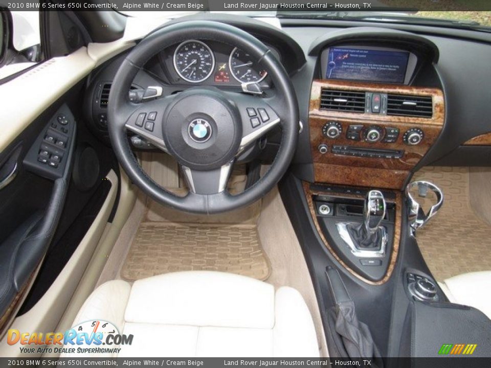 2010 BMW 6 Series 650i Convertible Alpine White / Cream Beige Photo #14
