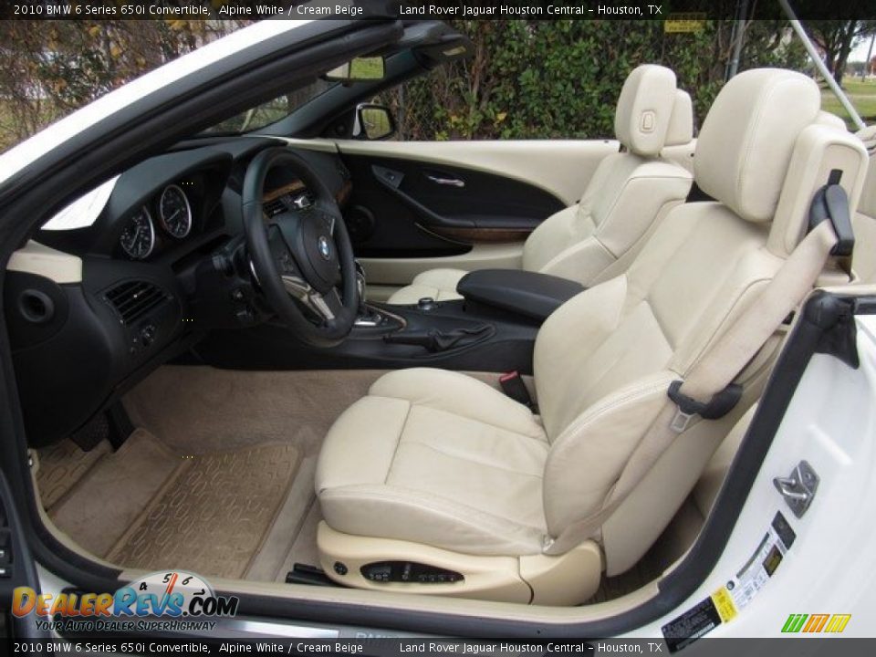 2010 BMW 6 Series 650i Convertible Alpine White / Cream Beige Photo #16