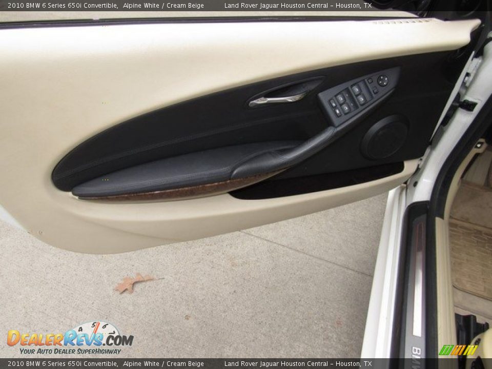 2010 BMW 6 Series 650i Convertible Alpine White / Cream Beige Photo #19