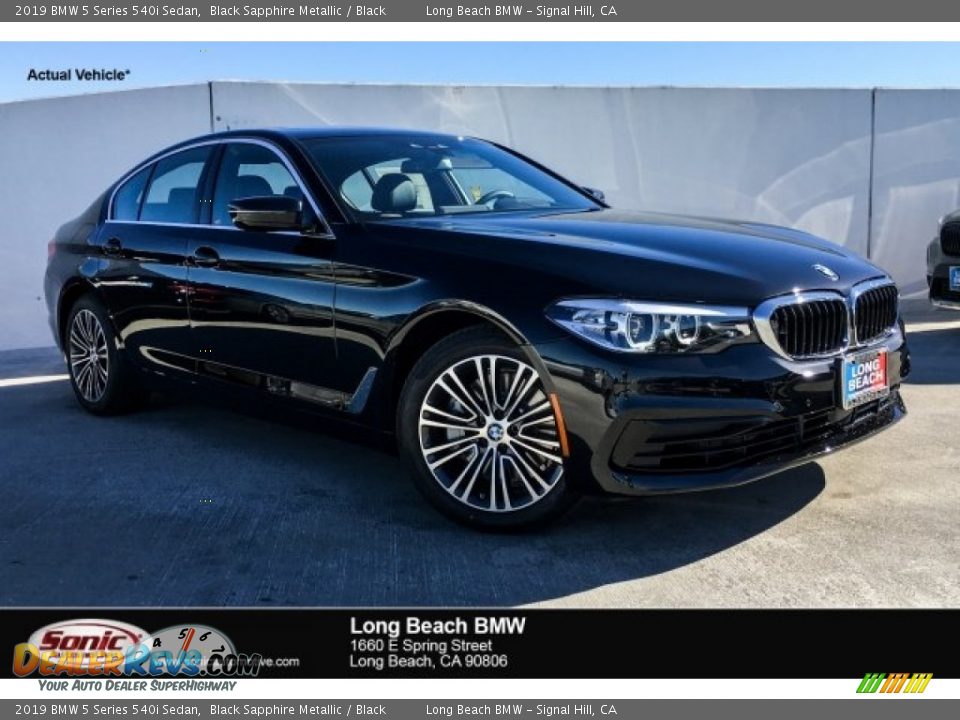 2019 BMW 5 Series 540i Sedan Black Sapphire Metallic / Black Photo #1