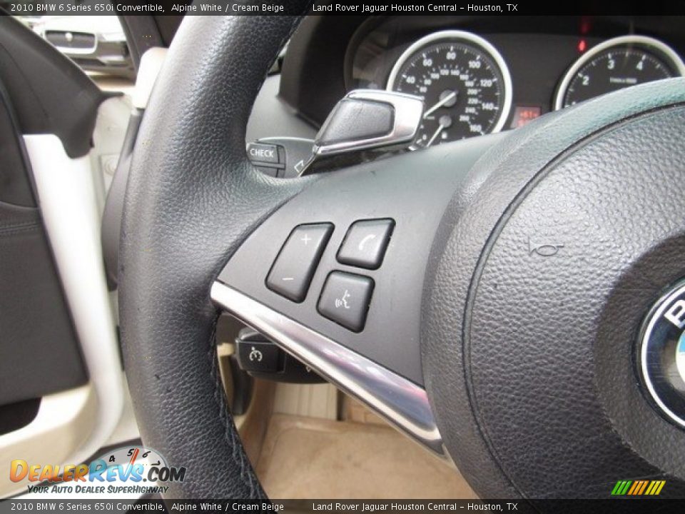 2010 BMW 6 Series 650i Convertible Alpine White / Cream Beige Photo #23