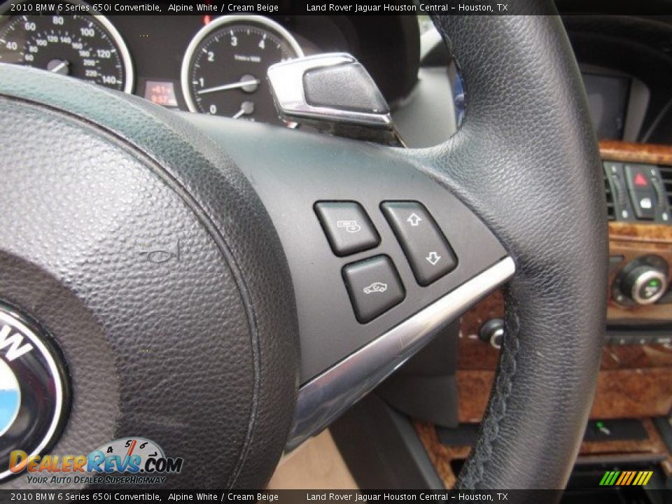 2010 BMW 6 Series 650i Convertible Alpine White / Cream Beige Photo #24
