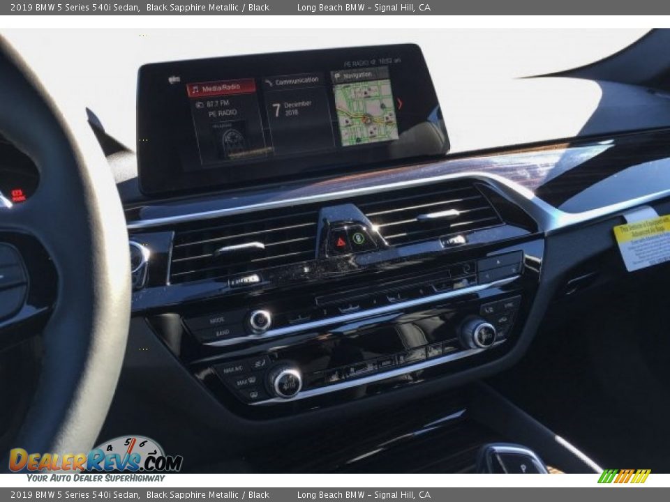 2019 BMW 5 Series 540i Sedan Black Sapphire Metallic / Black Photo #6