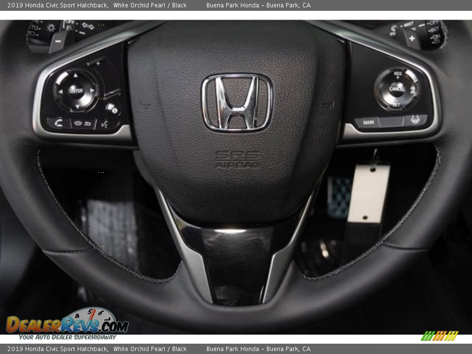 2019 Honda Civic Sport Hatchback White Orchid Pearl / Black Photo #19