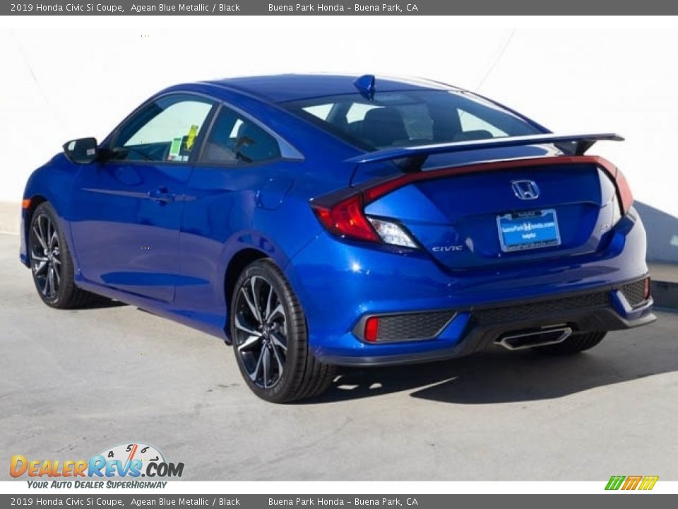 2019 Honda Civic Si Coupe Agean Blue Metallic / Black Photo #2