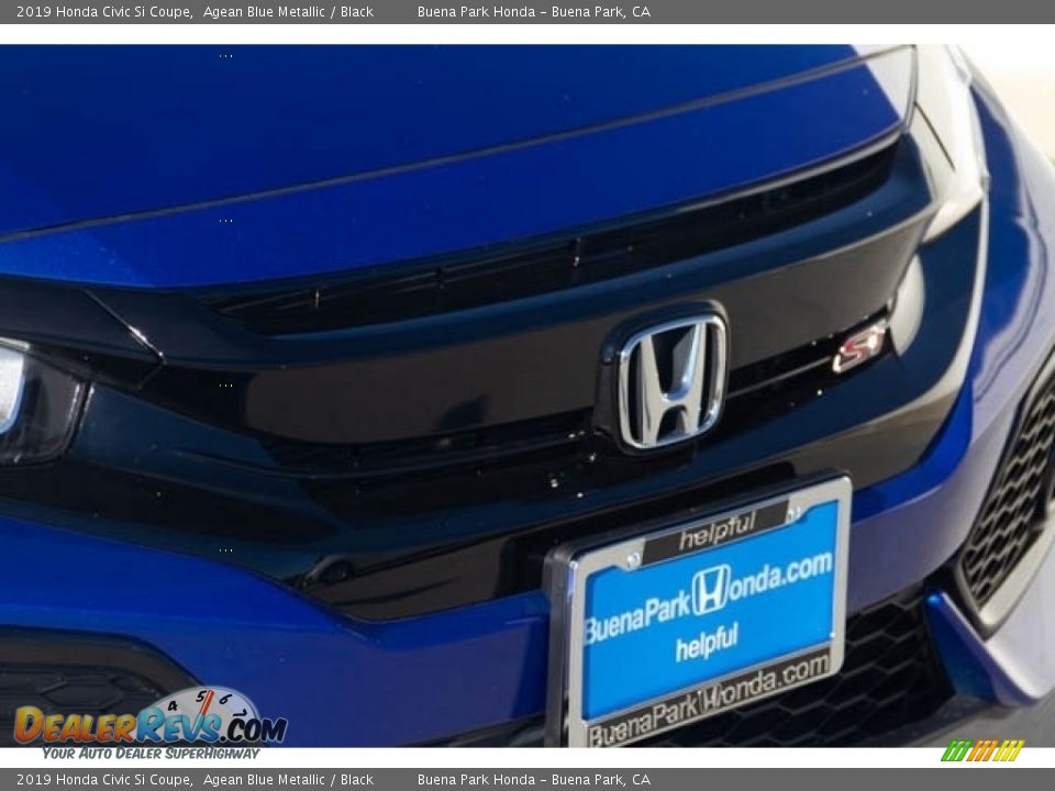2019 Honda Civic Si Coupe Agean Blue Metallic / Black Photo #4