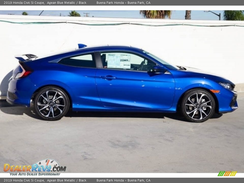 Agean Blue Metallic 2019 Honda Civic Si Coupe Photo #5