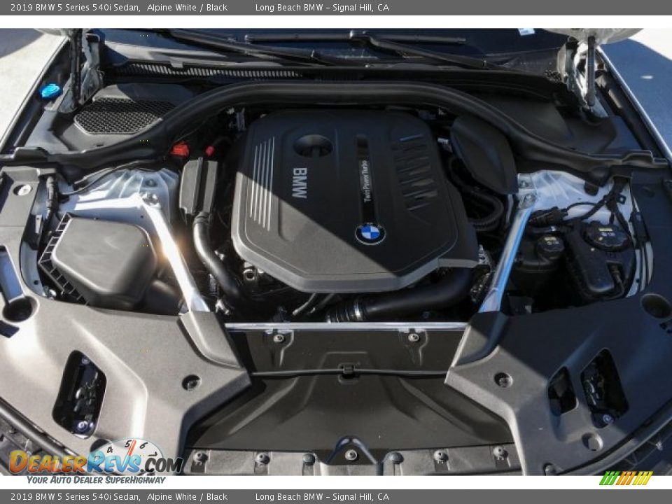 2019 BMW 5 Series 540i Sedan Alpine White / Black Photo #8