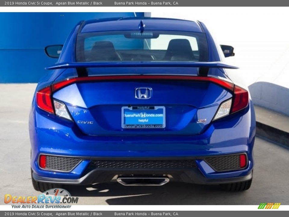 2019 Honda Civic Si Coupe Agean Blue Metallic / Black Photo #6
