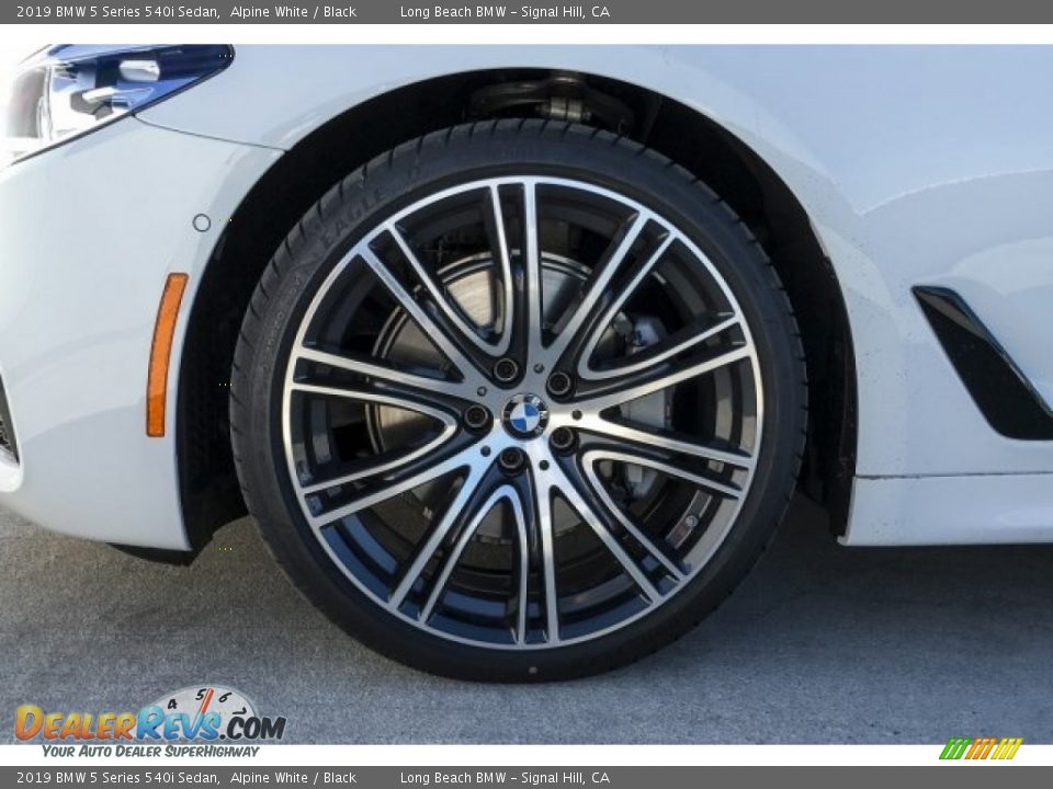 2019 BMW 5 Series 540i Sedan Alpine White / Black Photo #9