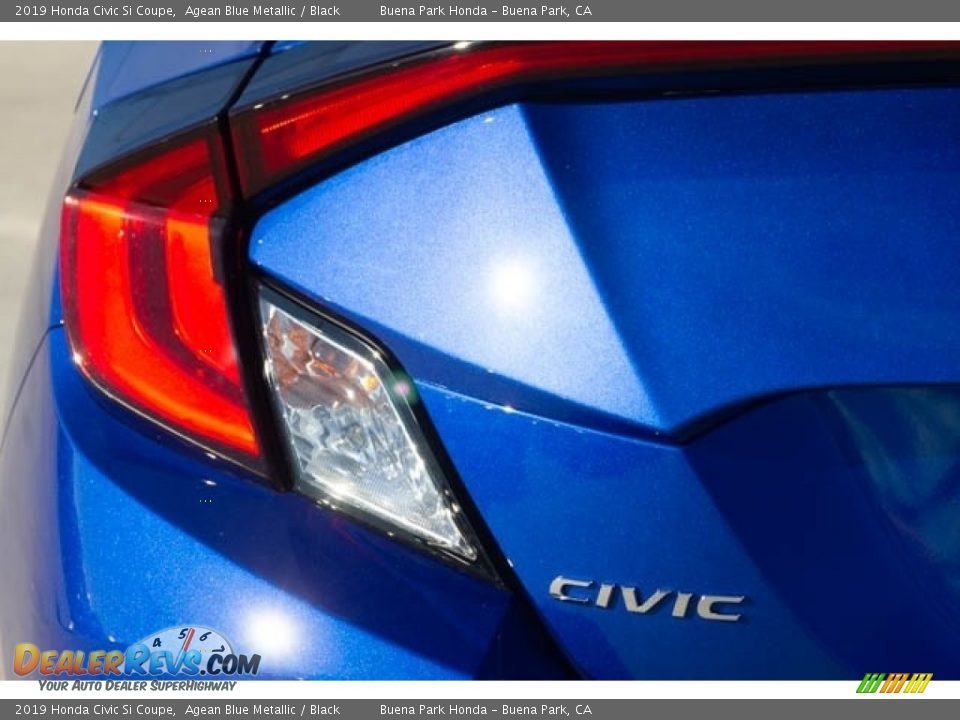 2019 Honda Civic Si Coupe Agean Blue Metallic / Black Photo #7