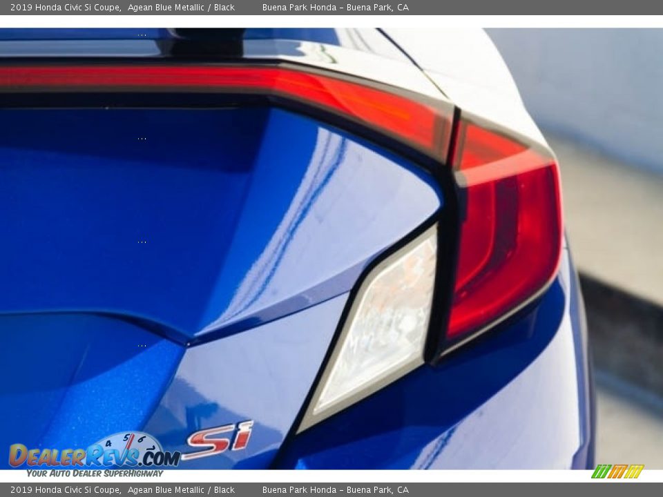 2019 Honda Civic Si Coupe Agean Blue Metallic / Black Photo #8