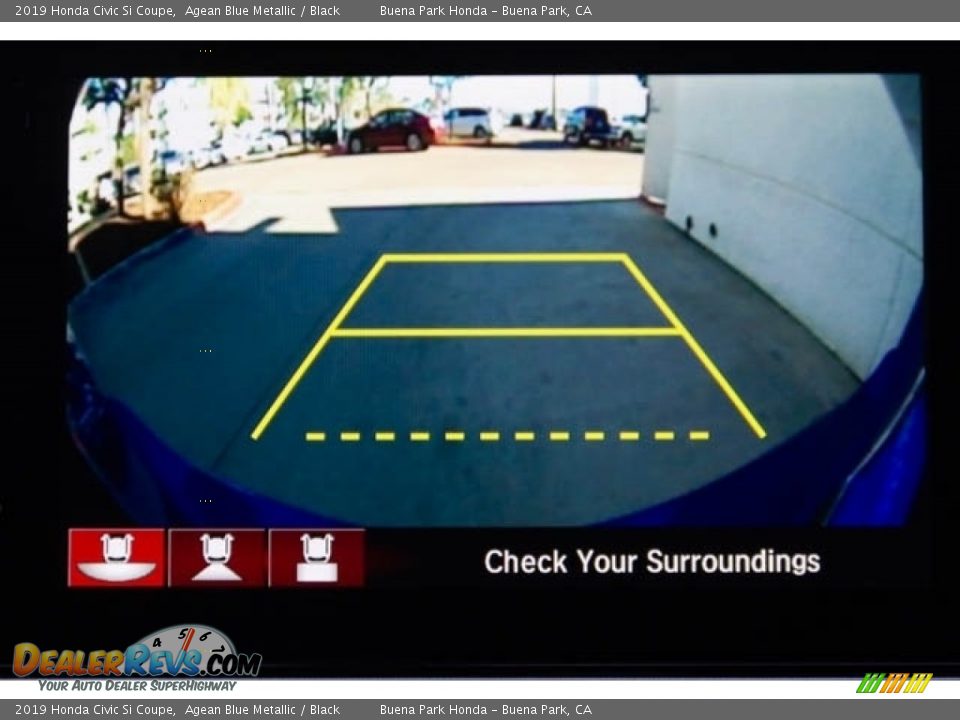 2019 Honda Civic Si Coupe Agean Blue Metallic / Black Photo #16