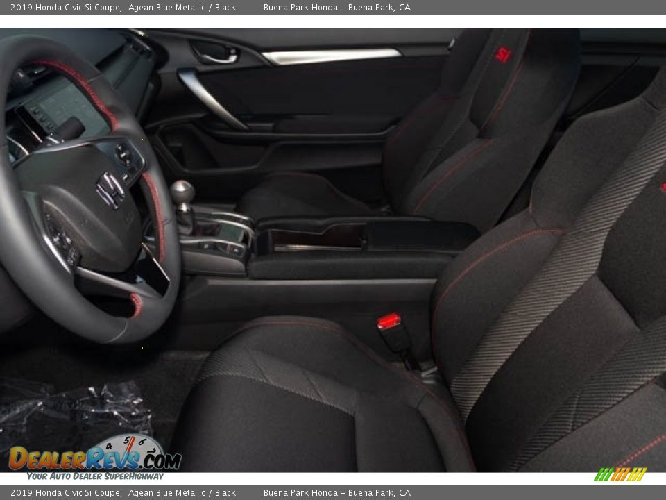 Black Interior - 2019 Honda Civic Si Coupe Photo #17