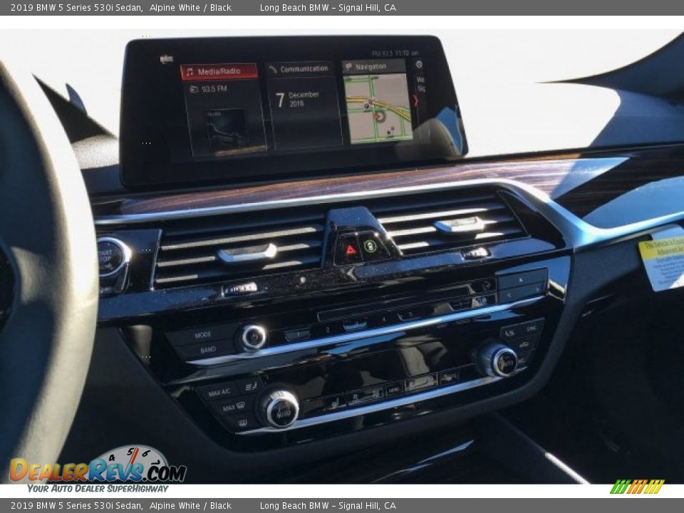 2019 BMW 5 Series 530i Sedan Alpine White / Black Photo #6