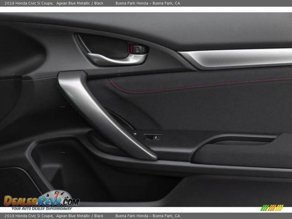 2019 Honda Civic Si Coupe Agean Blue Metallic / Black Photo #35