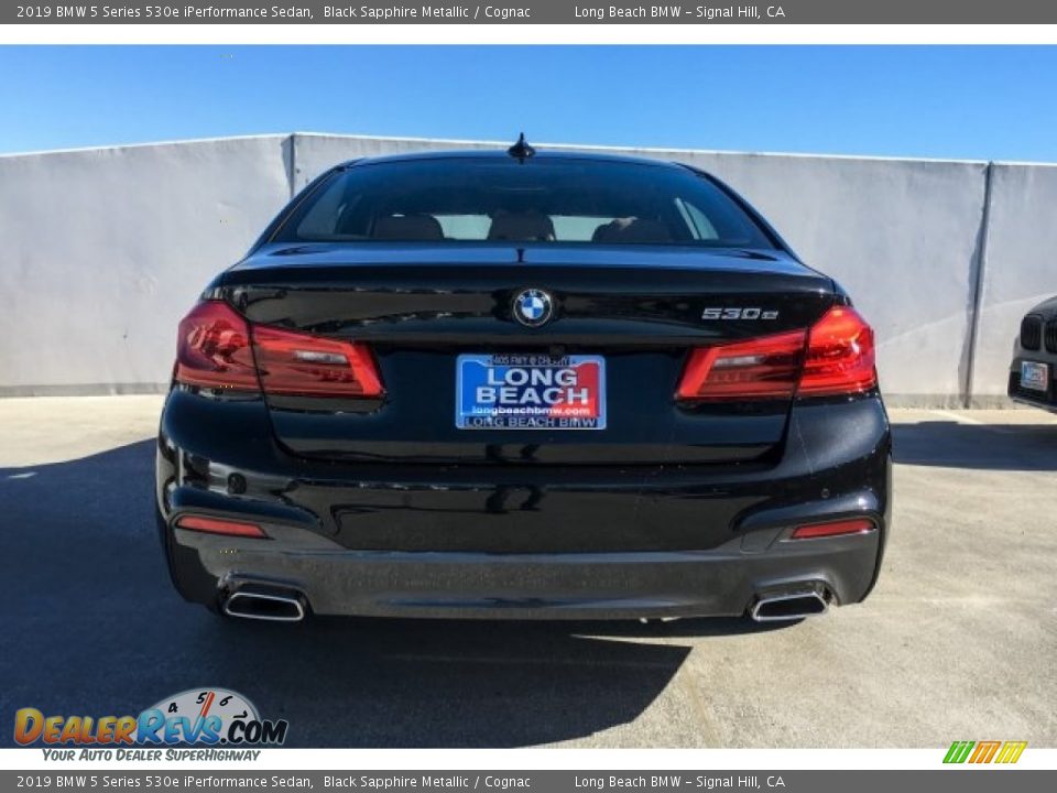 2019 BMW 5 Series 530e iPerformance Sedan Black Sapphire Metallic / Cognac Photo #3