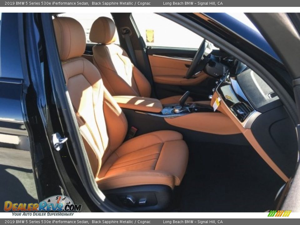 2019 BMW 5 Series 530e iPerformance Sedan Black Sapphire Metallic / Cognac Photo #5