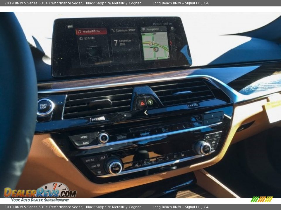 2019 BMW 5 Series 530e iPerformance Sedan Black Sapphire Metallic / Cognac Photo #6