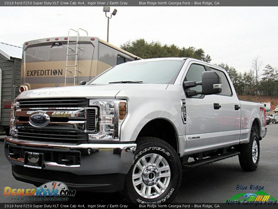 2019 Ford F250 Super Duty XLT Crew Cab 4x4 Ingot Silver / Earth Gray Photo #1