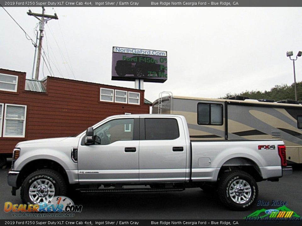 2019 Ford F250 Super Duty XLT Crew Cab 4x4 Ingot Silver / Earth Gray Photo #2