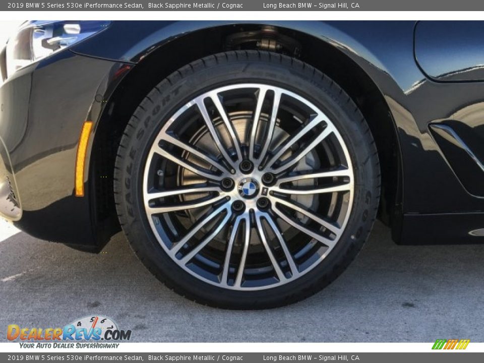 2019 BMW 5 Series 530e iPerformance Sedan Black Sapphire Metallic / Cognac Photo #9