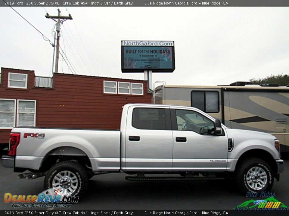 2019 Ford F250 Super Duty XLT Crew Cab 4x4 Ingot Silver / Earth Gray Photo #6