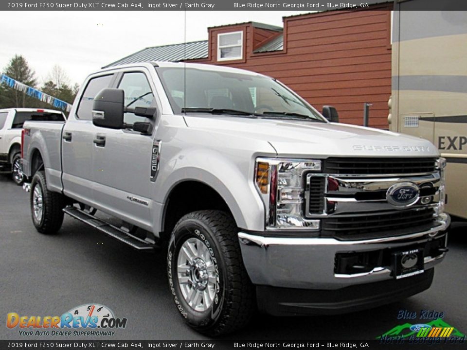 2019 Ford F250 Super Duty XLT Crew Cab 4x4 Ingot Silver / Earth Gray Photo #7