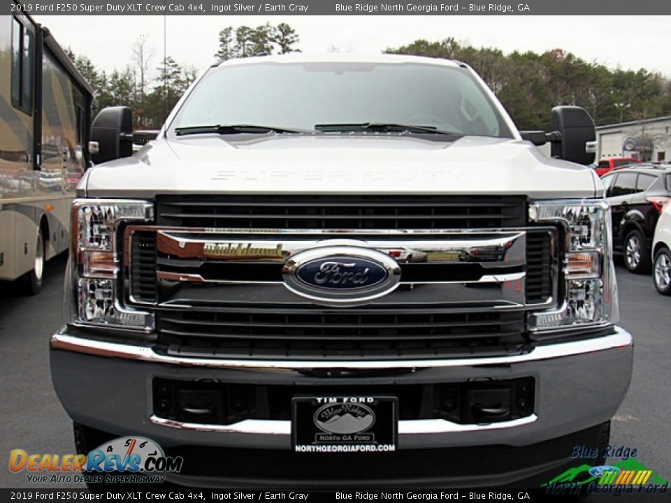 2019 Ford F250 Super Duty XLT Crew Cab 4x4 Ingot Silver / Earth Gray Photo #8
