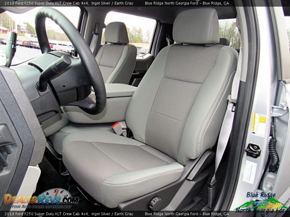 2019 Ford F250 Super Duty XLT Crew Cab 4x4 Ingot Silver / Earth Gray Photo #10