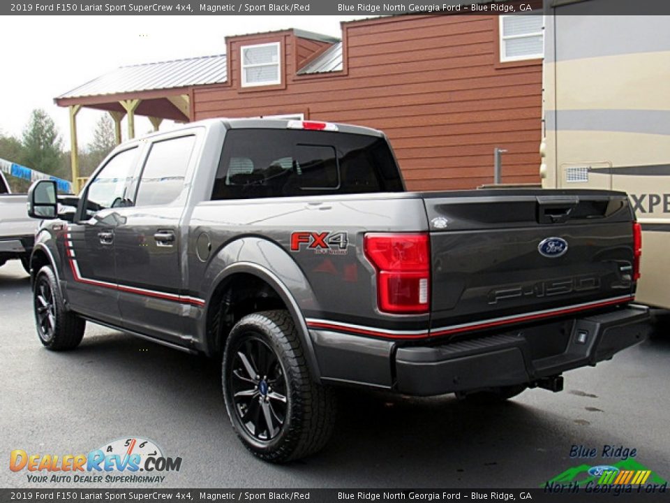 2019 Ford F150 Lariat Sport SuperCrew 4x4 Magnetic / Sport Black/Red Photo #3